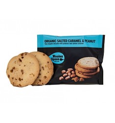 Biscuiti organici cu arahide si caramel sarat Wooden Spoon